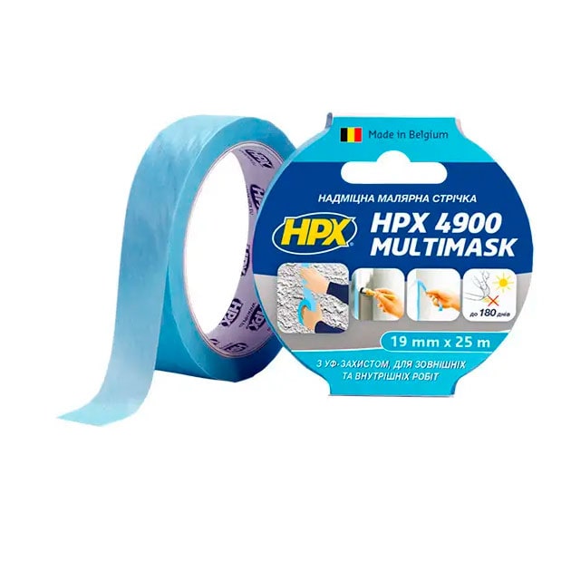 Надміцна малярська стрічка HPX4900 MULTIMASK 120C 19мм х 25м  