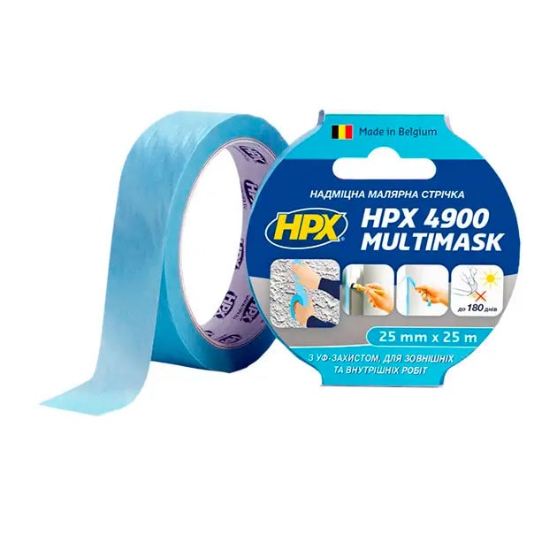 Надміцна малярська стрічка HPX4900 MULTIMASK 120C 25мм х 25м 
