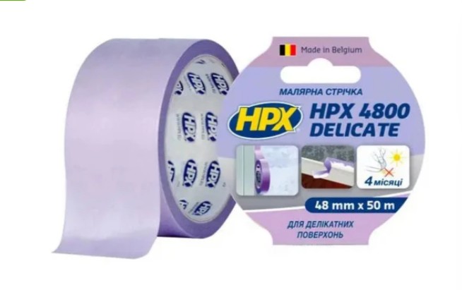 Малярська стрічка для делікатних поверхонь HPX4760 60С 36мм х 45м пурпурний