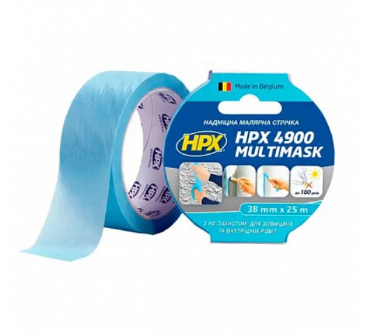 Малярська стрічка HPX4900 MULTIMASK 120C 48мм х 50м ціановий 