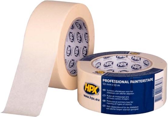 Малярська професійна стрічка HPX 60С 50мм х 50м біла кремова 